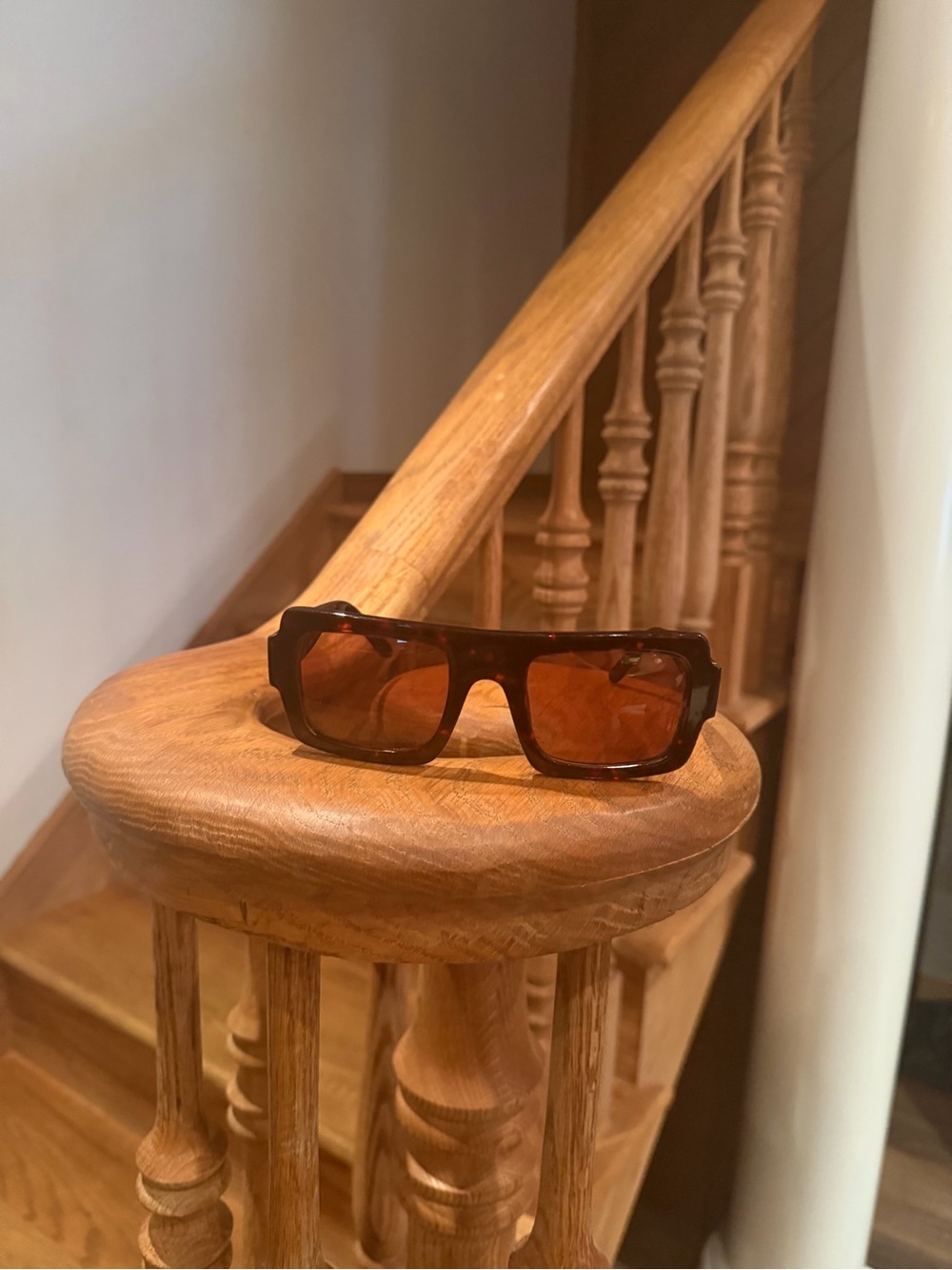 Men's Rectangular Tortoiseshell Sunglasses - Brown Lenses